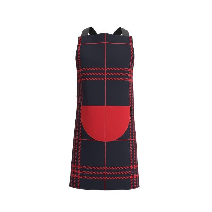 Apron, Cross-Back Design, Soft Cotton-Like Fabric, One Size, Lightweight Breathable Unisex with Front Pocket, for Cooking, and Daily Use