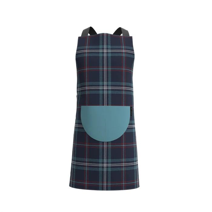 Apron, Cross-Back Design, Soft Cotton-Like Fabric, One Size, Lightweight Breathable Unisex with Front Pocket, for Cooking, and Daily Use