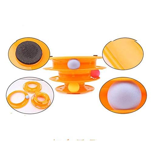 Tower of Tracks Cat Toy, Cheese Chase Toy Interactive Cat Toy