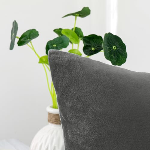 Soft Thick Velvet Throw Pillow Covers Decorative Square Cushion Cover For Couch Sofa Bedroom Living Room - set of 2 Pieces