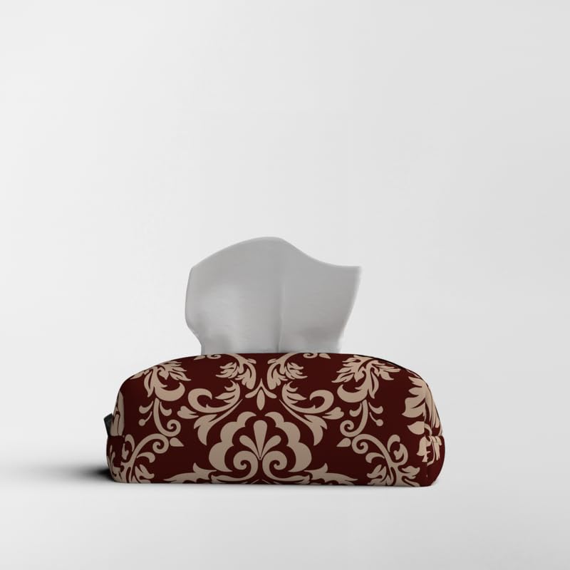 Fabric Tissue Box Cover Premium Fabric Tissue Holder With Leather Layer Inside for Home, Office, and Car Durable and Elegant Tissue Dispenser for Standard Tissue Boxes