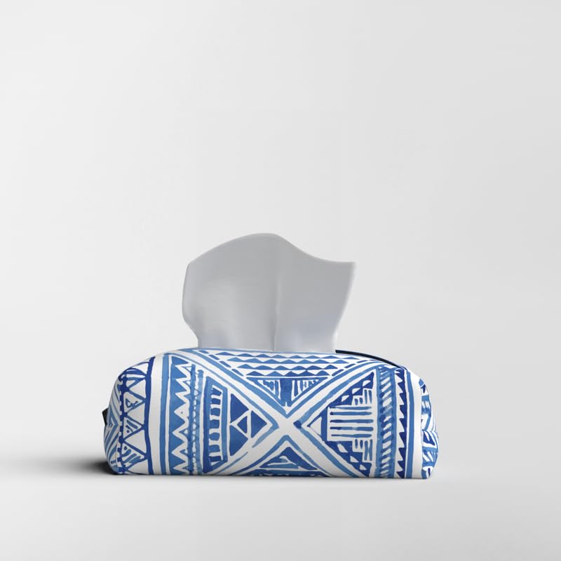 Fabric Tissue Box Cover Premium Fabric Tissue Holder With Leather Layer Inside for Home, Office, and Car Durable and Elegant Tissue Dispenser for Standard Tissue Boxes