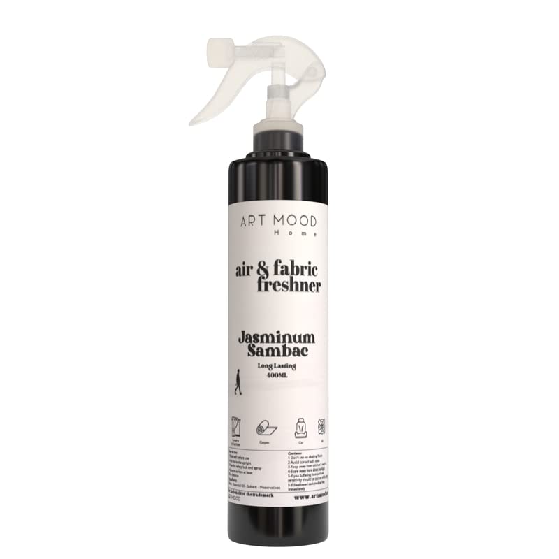Jasminum Sambac Air & Fabric Freshener, a Long-Lasting Deodorizer Spray for Home and Linens, 1 Piece, Eliminates Odors from Rooms, Upholstery, and Cars, leaving a Fresh Floral Scent