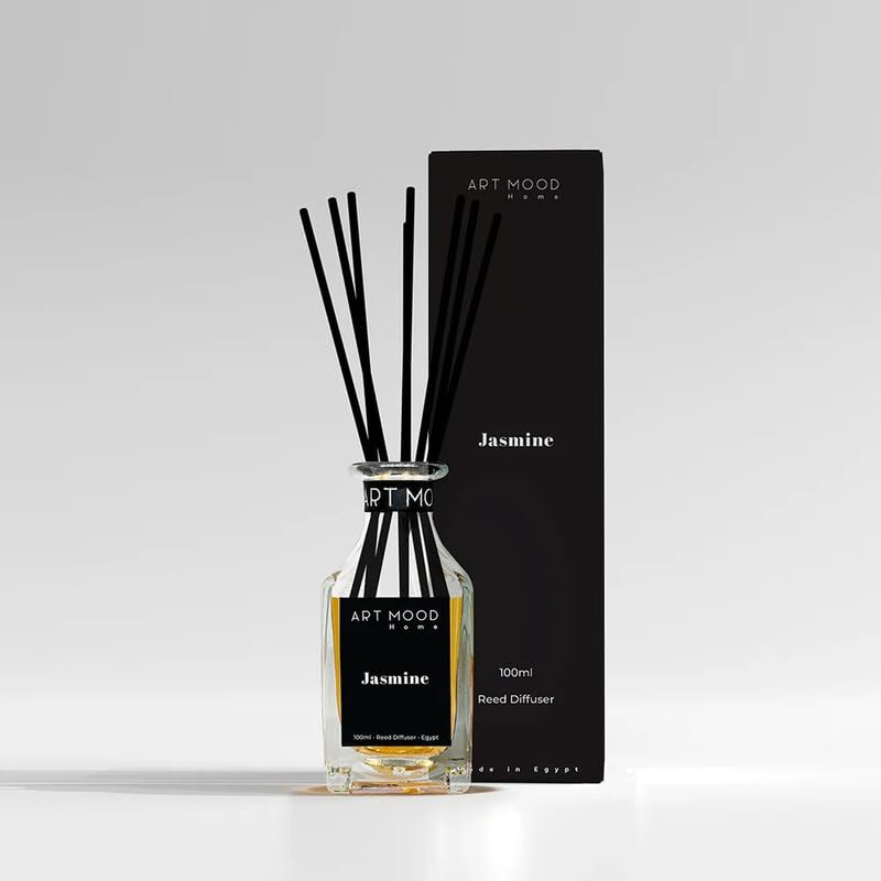 Reed Diffuser Gift Set, 100ML Oil Refill with Concrete Holder, 7 Fiber Sticks and Fragrance Samples, Long-Lasting Home Scent for Modern Interiors
