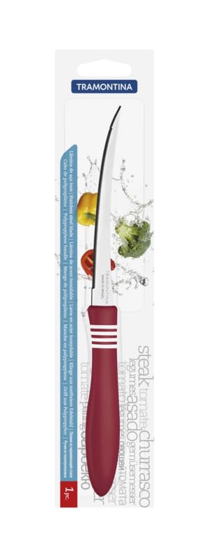 Cor & Cor 5" Tomato Knife, Stainless Steel Blade, Polypropylene Handle with Rubber Accents, Dishwasher Safe, Durable and Precise Cutting