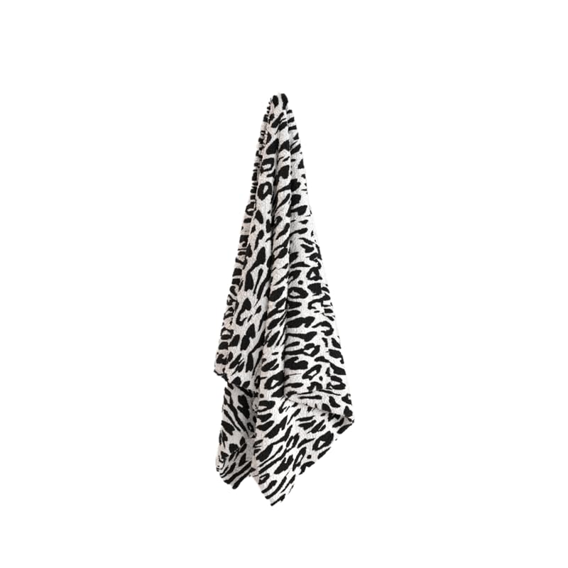 Wild Beach Towel, a Soft and Absorbent Towel for Adults and Kids, 70x140 cm, Black & White, a Quick-Drying and Sand-Resistant Towel for the Beach, Pool, Travel, or Yoga
