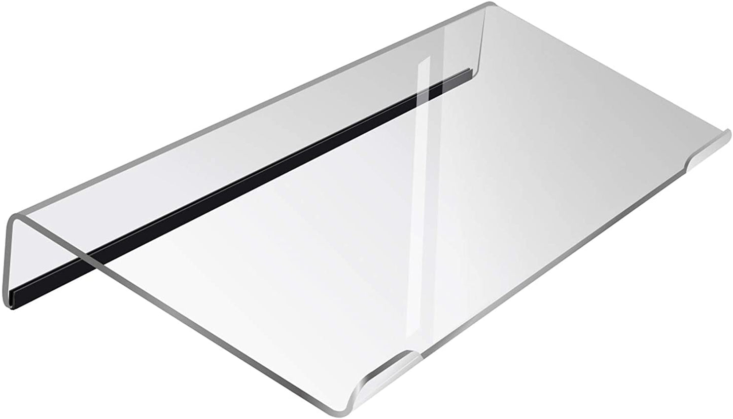 Acrylic Computer Keyboard Stand, Clear Keyboard Riser Tray with Rubber Strip, Supports Comfortable Typing Position for Home Office Desk and Workstations, Ergonomic Acrylic Holder, Clear