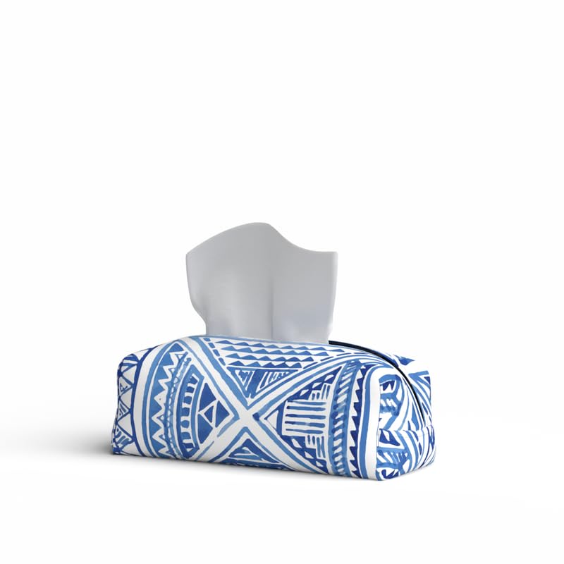 Fabric Tissue Box Cover Premium Fabric Tissue Holder With Leather Layer Inside for Home, Office, and Car Durable and Elegant Tissue Dispenser for Standard Tissue Boxes