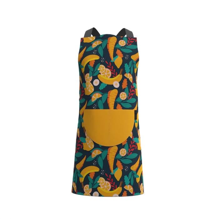 Apron, Cross-Back Design, Soft Cotton-Like Fabric, One Size, Lightweight Breathable Unisex with Front Pocket, for Cooking, and Daily Use