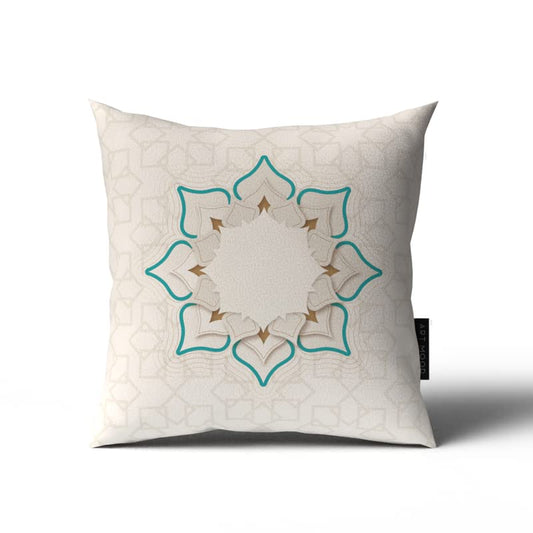 Dora Decorative Cushion Cover, a vibrant multicolor throw pillow case, 40x40 cm, featuring a unique, jewel-like artistic pattern, perfect for adding a splash of elegant color to your sofa