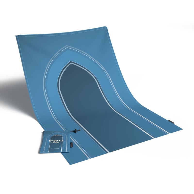 Waterproof Prayer Mat in a versatile Blue, 68x117 cm, a durable and easy-to-clean rug designed for convenience, perfect for travel, outdoor prayers, or use in high-traffic areas
