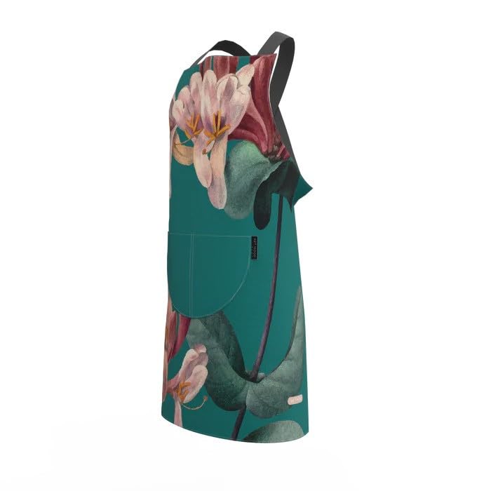 Apron, Cross-Back Design, Soft Cotton-Like Fabric, One Size, Lightweight Breathable Unisex with Front Pocket, for Cooking, and Daily Use