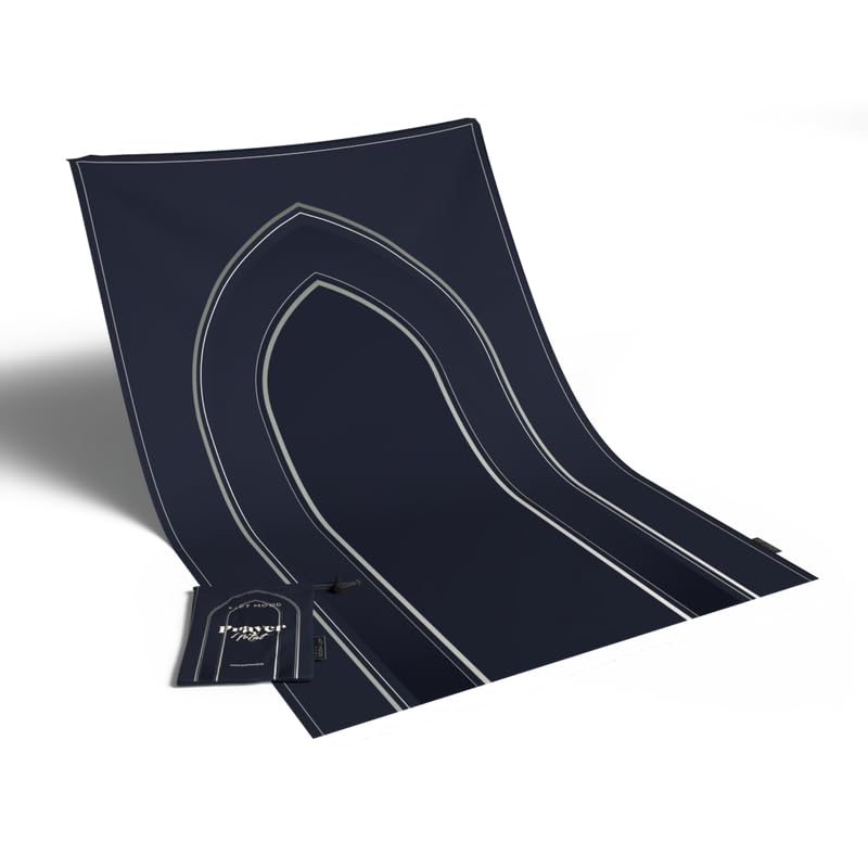Waterproof Prayer Mat in a classic Dark Blue, 68x117 cm, a durable and easy-to-clean rug, providing a convenient and reliable surface for prayer during travel or outdoor activities