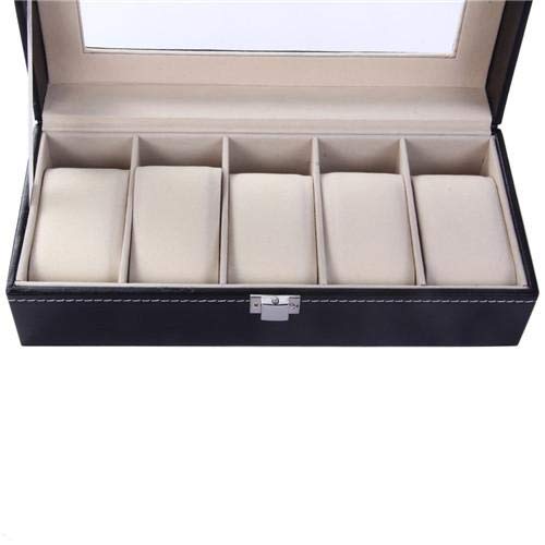 6 Grid PU Leather Watch Display Box