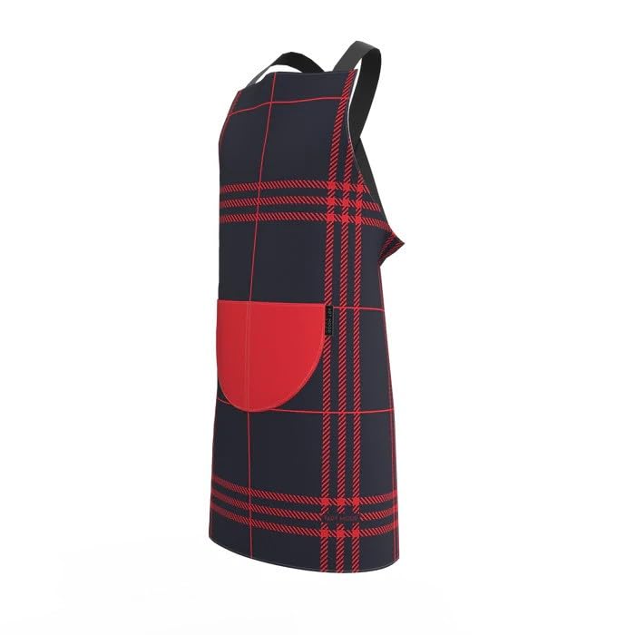 Apron, Cross-Back Design, Soft Cotton-Like Fabric, One Size, Lightweight Breathable Unisex with Front Pocket, for Cooking, and Daily Use