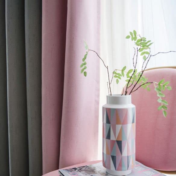 Velvet Sabia Modern Design Curtain – Two colors With Tie-backs, 2 Piece - Steel Grommets