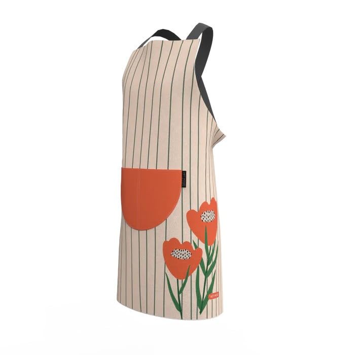 Apron, Cross-Back Design, Soft Cotton-Like Fabric, One Size, Lightweight Breathable Unisex with Front Pocket, for Cooking, and Daily Use