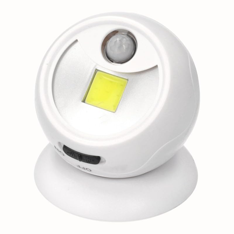 360° Rotating Spherical LED Night Light with Motion Sensor, 120 lm, Magnetic Base, Indoor Lighting for Bedroom, Closet, Hallway, Stairs, Soft Warm Light