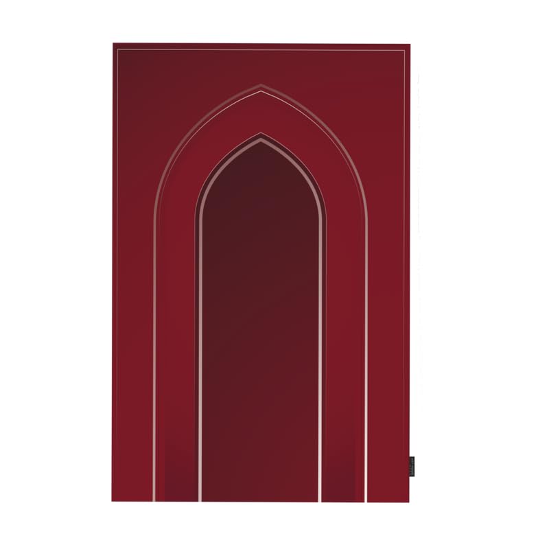 سجادة صلاة التقوى المقاومة للماء، سجادة متينة باللون الأحمر مصنوعة من مادة سهلة التنظيف، 68×117 سم، لصلاة مريحة، سجادة صلاة محمولة للاستخدام الخارجي والداخلي وأثناء السفر
