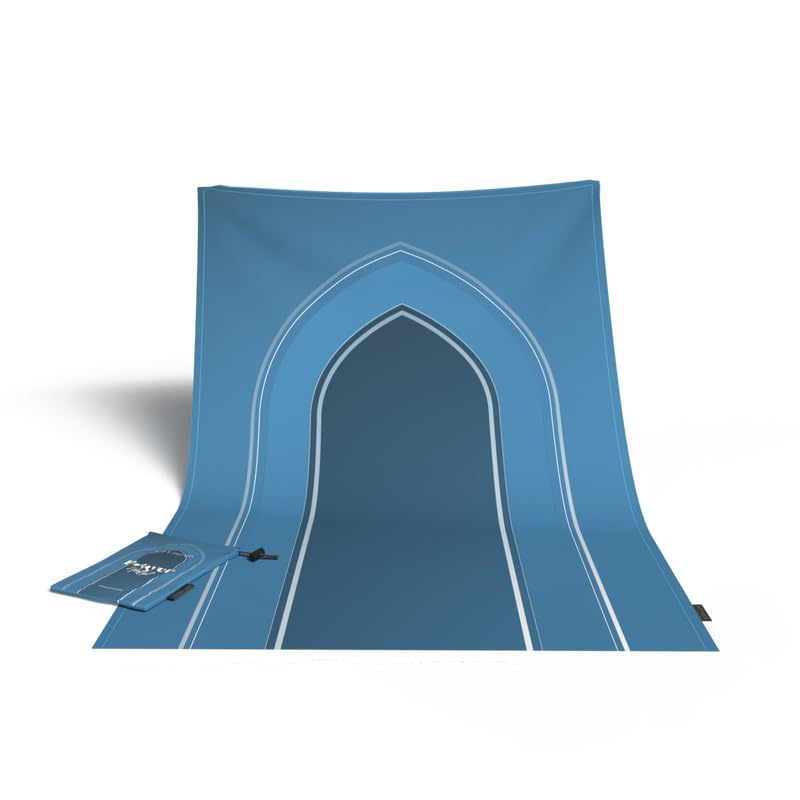 Waterproof Prayer Mat in a versatile Blue, 68x117 cm, a durable and easy-to-clean rug designed for convenience, perfect for travel, outdoor prayers, or use in high-traffic areas
