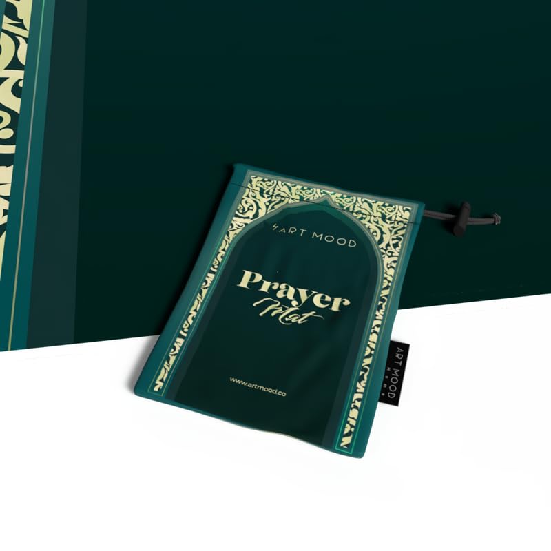 Waterproof Prayer Mat in a classic Green, 68x117 cm, a durable and easy-to-clean rug that is perfect for outdoor use, travel, or any situation where a reliable prayer surface is needed