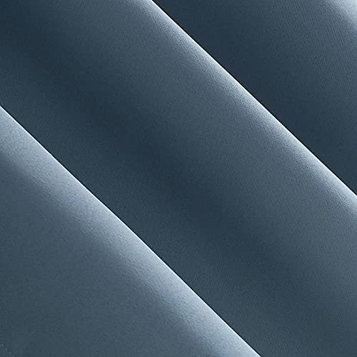 Petrol Blue Blackout Curtains - steel Grommets - thermal Insulated fabric – for room darkness – 1 panel