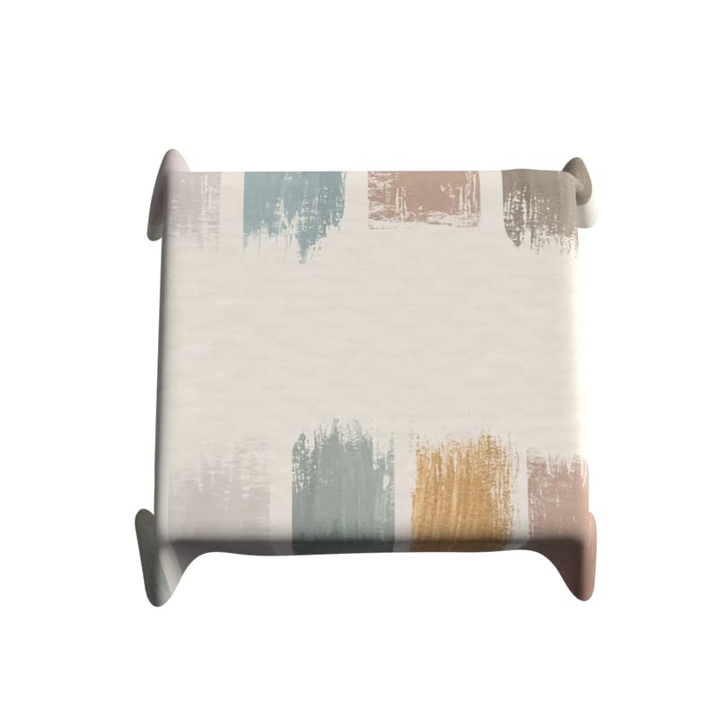 Palette Waterproof Tablecloth, a Multicolor 140x140 cm Square Table Cover of Artistic Spillproof Polyester, a Vibrant and Stain-Resistant Protector for Dining, Art Rooms, or Party Tables