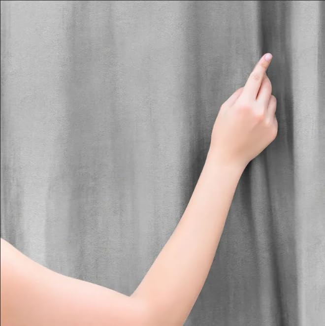 Faux Linen Textured Curtains Durable Fabric-Light Filtering Drapes for Living Rooms Reception and Bedroom - Steel Grommets - 2 Pieces