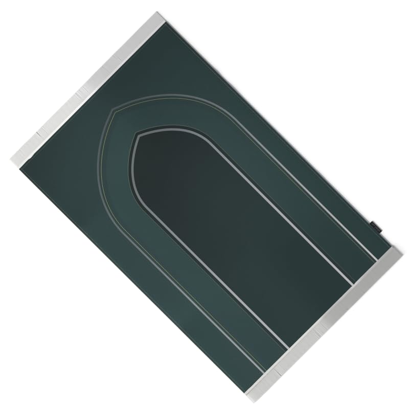 Velvet Prayer Mat in a rich Dark Green, 68x117 cm, a luxurious and soft rug with an elegant design, providing a comfortable and reverent space for prayer at home, mosque, or travel
