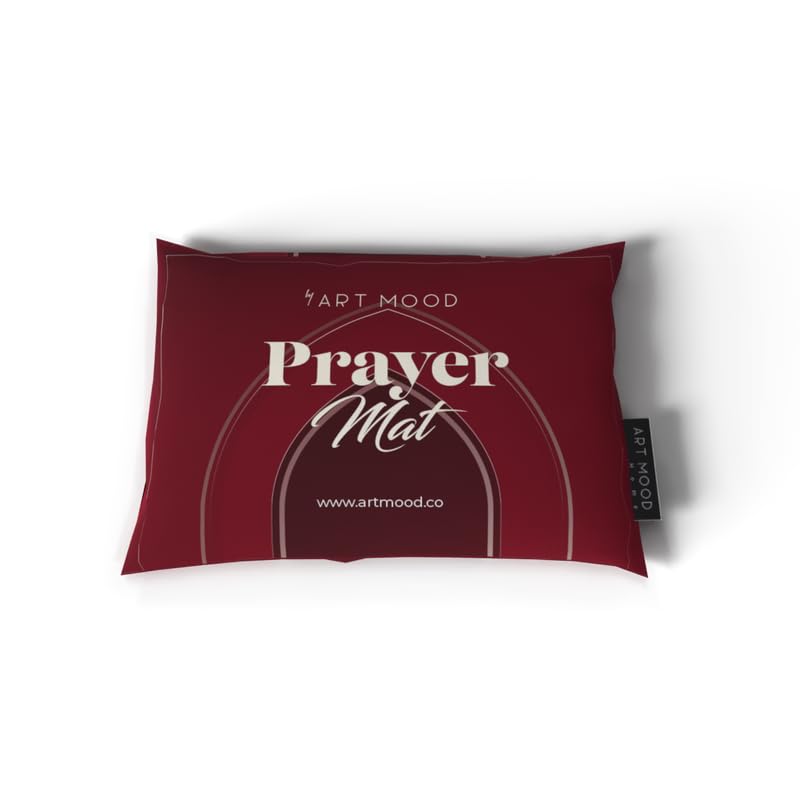 Al-Taqwa Velvet Prayer Mat, a Luxurious Islamic Rug in Red made from Soft Velvet Material, 68x117 cm, for Comfortable Prayer, a Salah Mat Ideal for Home, Mosque, or as a Travel Janamaz