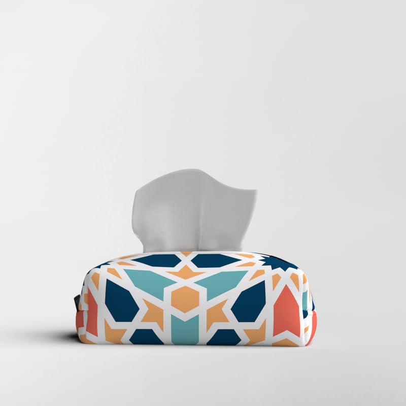 Fabric Tissue Box Cover Premium Fabric Tissue Holder With Leather Layer Inside for Home, Office, and Car Durable and Elegant Tissue Dispenser for Standard Tissue Boxes