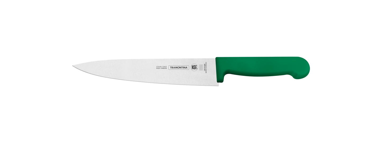 Professional Meat Knife – 8-Inch Stainless Steel Blade – Green Polypropylene Handle – Sharp & Sturdy