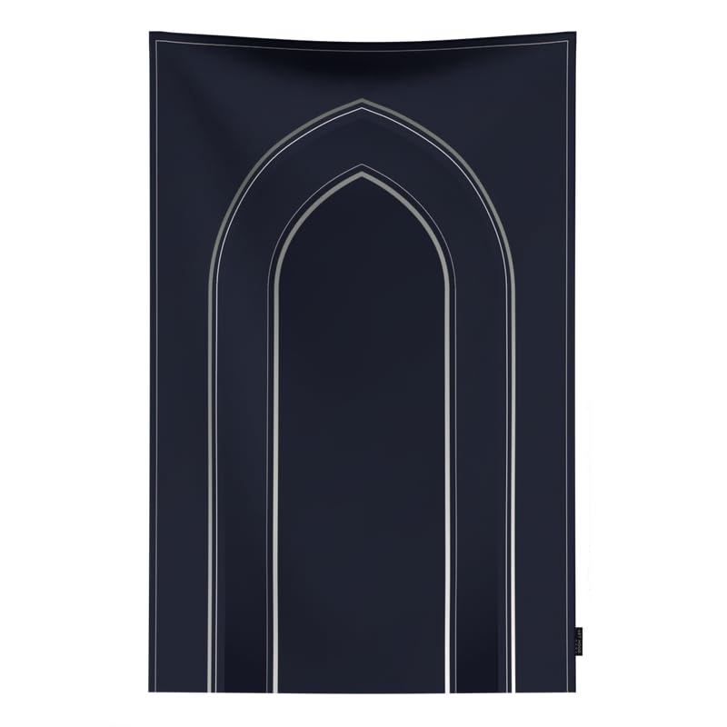 Waterproof Prayer Mat in a classic Dark Blue, 68x117 cm, a durable and easy-to-clean rug, providing a convenient and reliable surface for prayer during travel or outdoor activities