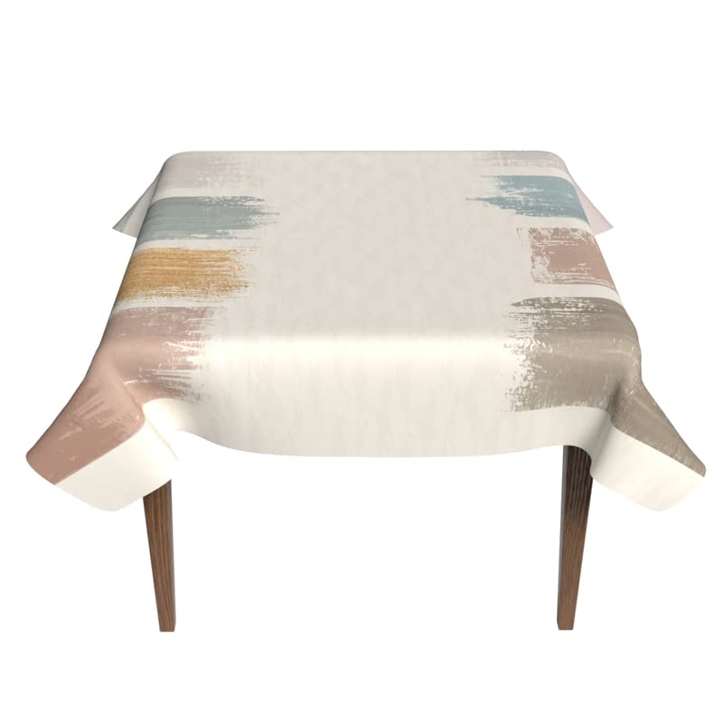 Palette Waterproof Tablecloth, a Multicolor 140x140 cm Square Table Cover of Artistic Spillproof Polyester, a Vibrant and Stain-Resistant Protector for Dining, Art Rooms, or Party Tables