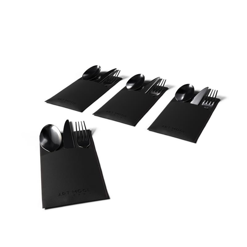 Leather Cover Holder - Set of 4 Cover Holders Durable for Dinner Plate, Dining Table