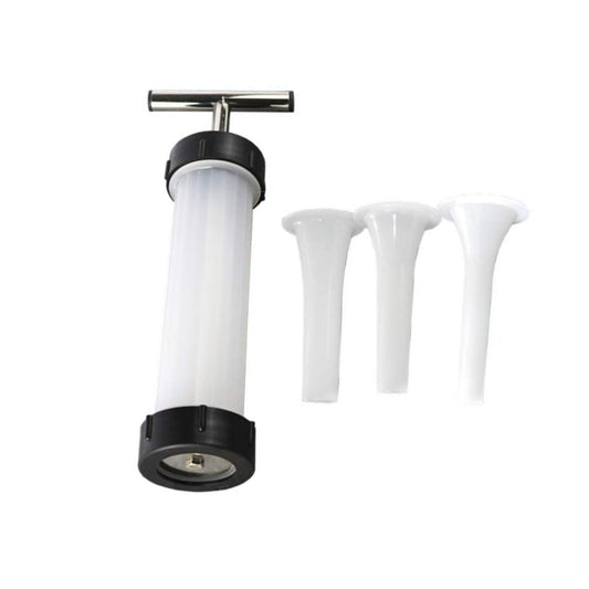 آلة حشو السجق اليدوية - صانعة سجق يدوية مزودة بثلاثة قمعات، وأداة حشو اللحوم للسجق المنزلي والسلامي والمزيد