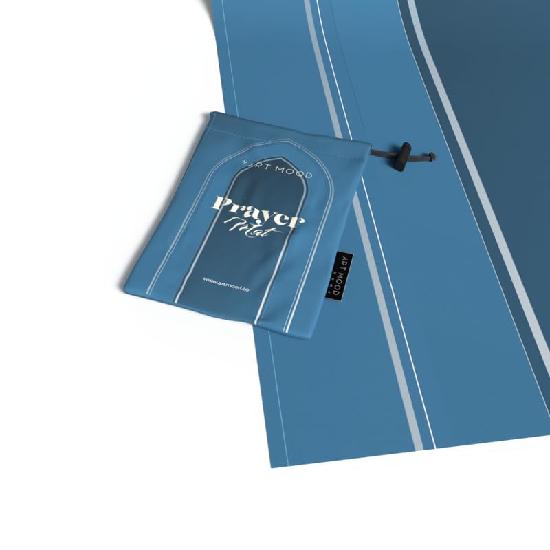 Waterproof Prayer Mat in a versatile Blue, 68x117 cm, a durable and easy-to-clean rug designed for convenience, perfect for travel, outdoor prayers, or use in high-traffic areas