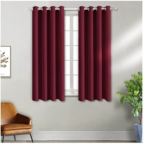 Dark Red Blackout Curtains - steel Grommets - thermal Insulated fabric – for room darkness – 1 panel