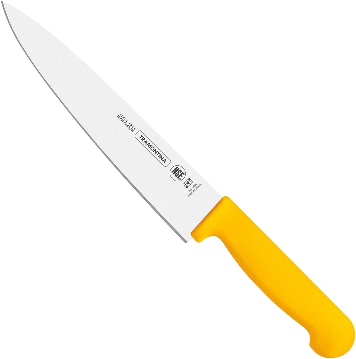 Professional Meat Knife – 8-Inch Stainless Steel Blade with Yellow Textured Polypropylene Handle – Ergonomic & Sturdy