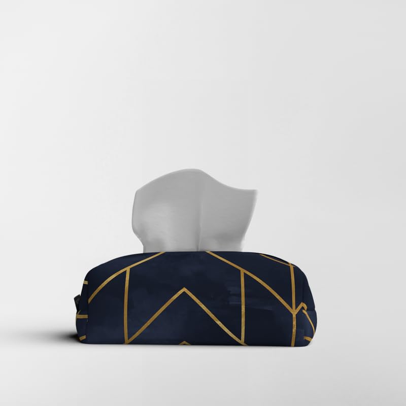 Fabric Tissue Box Cover Premium Fabric Tissue Holder With Leather Layer Inside for Home, Office, and Car Durable and Elegant Tissue Dispenser for Standard Tissue Boxes