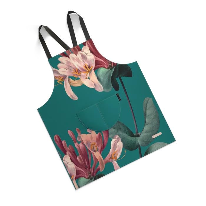 Apron, Cross-Back Design, Soft Cotton-Like Fabric, One Size, Lightweight Breathable Unisex with Front Pocket, for Cooking, and Daily Use