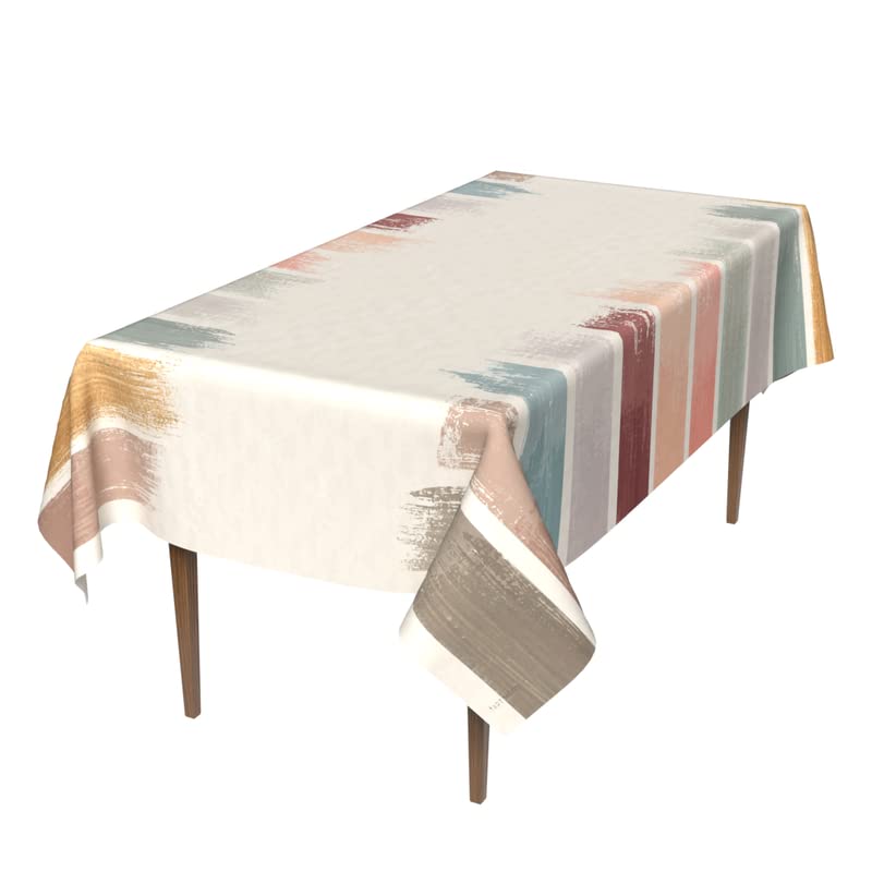 Palette Waterproof Tablecloth, a Multicolor 140x300 cm Rectangular Table Cover made of Artistic Spillproof Polyester, a Vibrant and Stain-Resistant Protector for Dining or Party Tables