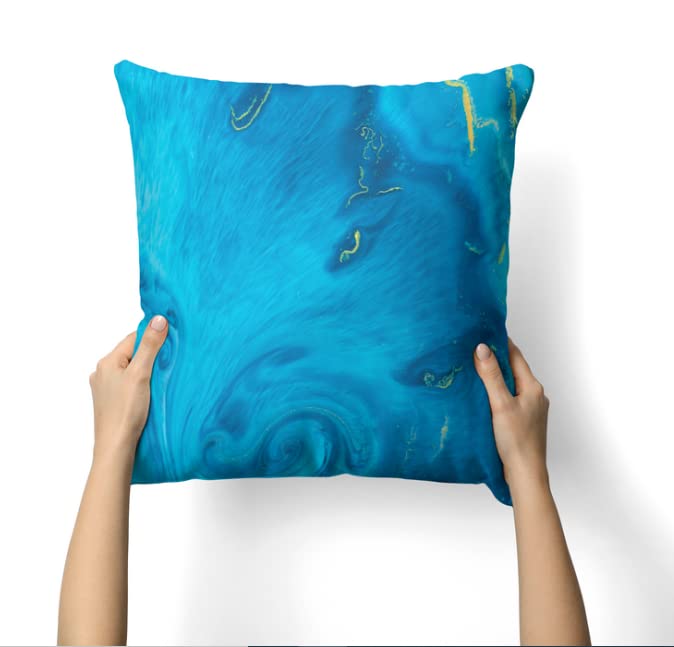Canvas Blues Cushion Cover, a durable decorative pillow in a calming shade of blue, 40x40 cm, a versatile and stylish home decor accent for sofas, chairs, and beds in any room