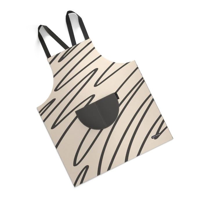 Apron, Cross-Back Design, Soft Cotton-Like Fabric, One Size, Lightweight Breathable Unisex with Front Pocket, for Cooking, and Daily Use