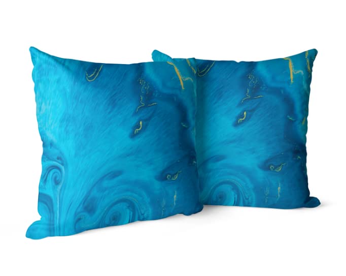 Canvas Blues Cushion Cover, a durable decorative pillow in a calming shade of blue, 40x40 cm, a versatile and stylish home decor accent for sofas, chairs, and beds in any room