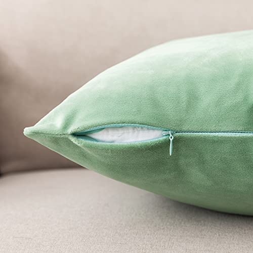 Soft Thick Velvet Throw Pillow Covers Decorative Square Cushion Cover For Couch Sofa Bedroom Living Room - set of 2 Pieces