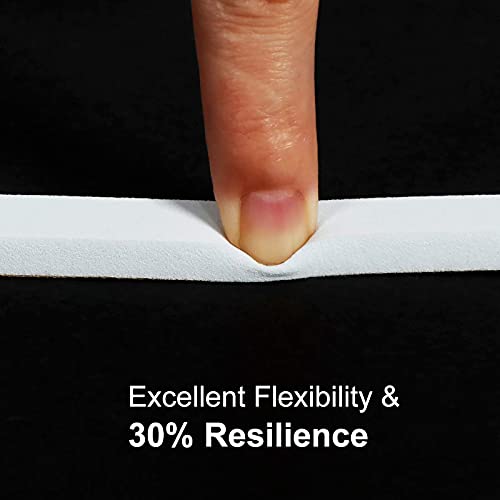 White Door Weather Stripping 26 Feet, 1/2 Inch Wide X 1/4 Inch Thick, High Density Fo Tape Roll Neoprene Ruer Adhesive Weatherstrip Door Seal, Window Insulation, 2 Rolls X 13 Ft Each