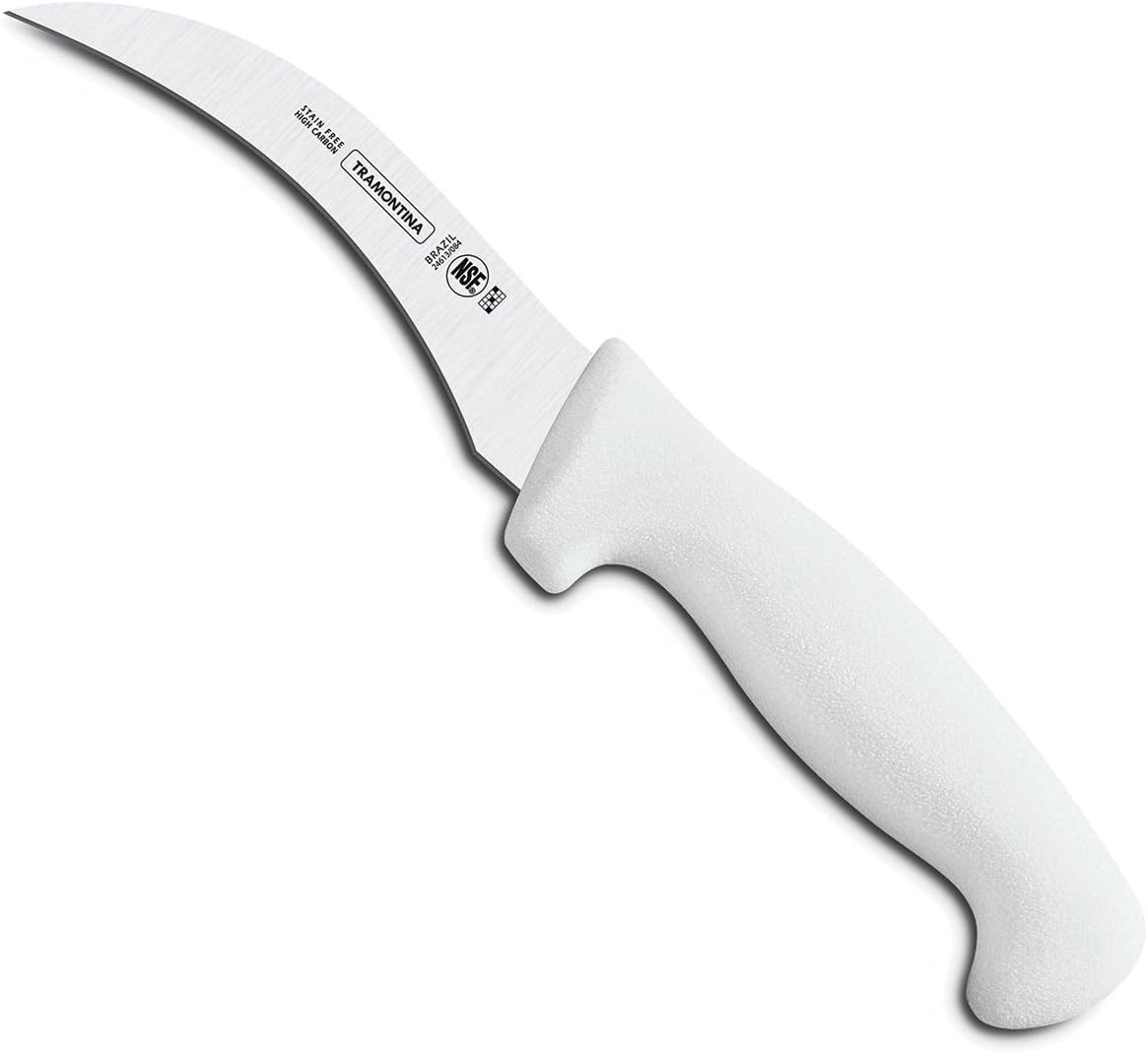 Professional Curved Narrow Overwing Knife, 4-Inch Size, White