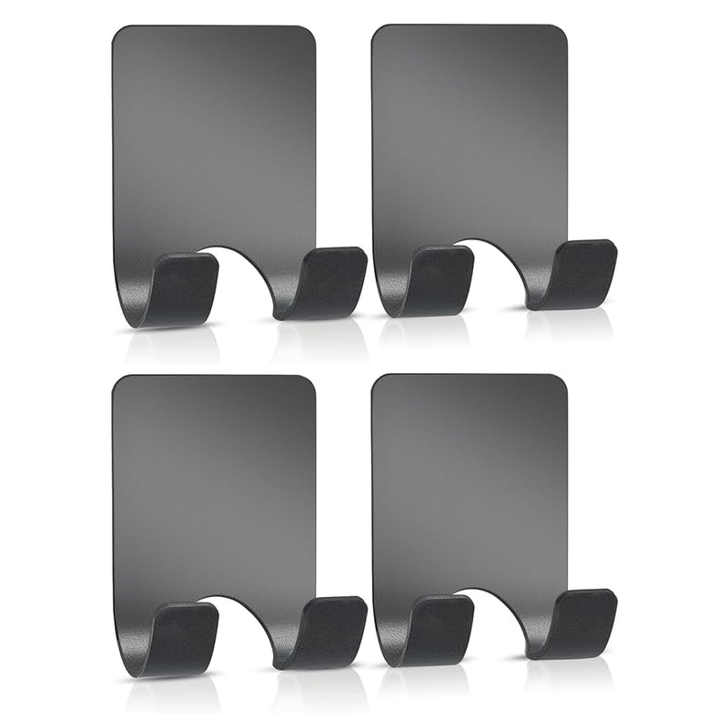 Clear Acrylic Adhesive Razor Holder Hooks 2 Pack, Waterproof His and Hers Shower Wall Organizer, Modern, For Bathroom and Bathtub Organization