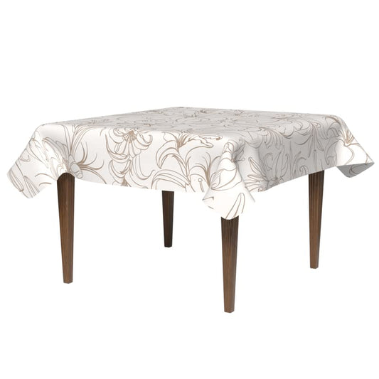 Jia Polyester Tablecloth in a Subtle Pattern, 140x140 cm Square, a Beautiful and Durable Decorative Table Cover perfect for Protecting your Dining or Kitchen Table for Everyday Use